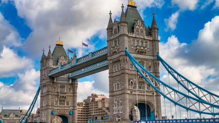 Fototapeta na wymiar The Tower Bridge is a famous tourist attraction