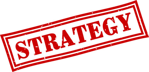 Strategy square grunge rubber stamp