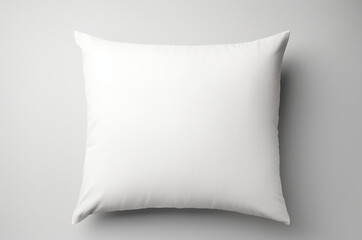.Mockup white square pillow top view