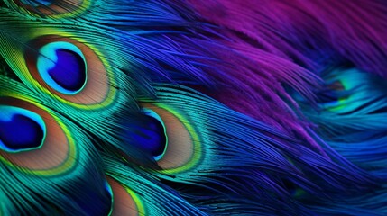 Obraz premium a close up of a peacock feather