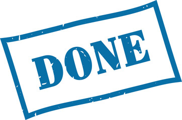 Done square grunge rubber stamp