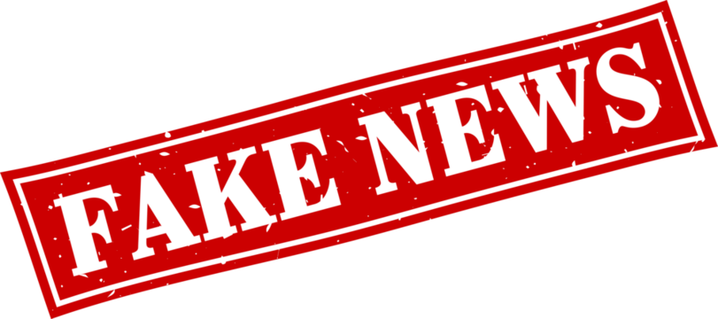 Fake news square grunge rubber stamp