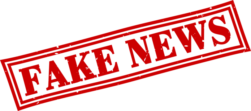 Fake news square grunge rubber stamp