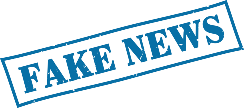 Fake news square grunge rubber stamp