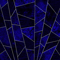 Abstract Blue Sapphire Mosaic