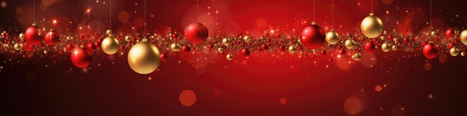 Obraz na płótnie Canvas red christmas background with lights