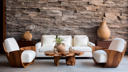 Fototapeta na wymiar interior modern design with comfortable furniture