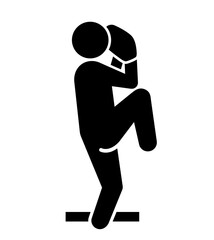 サウスポー　野球ピッチャーピクトグラム