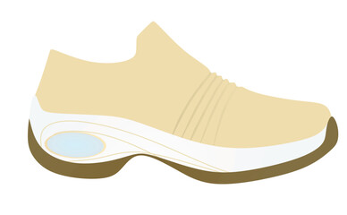 Brown  air sneaker. vector illustration