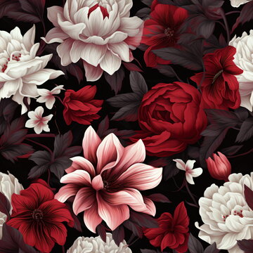 Seamless Floral Pattern Illustration: Exquisite Floral Texture and Design © duyina1990
