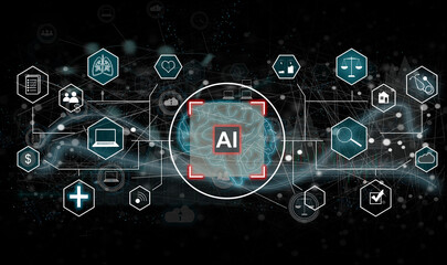 Hi-tech digital technology futuristic circuit digital. Abstract futuristic design. artificial intelligence. Modern futuristic design. Global network connection technology. 