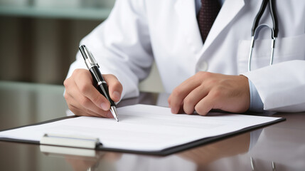 Fototapeta premium doctor writing prescription