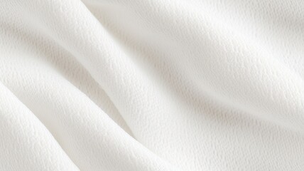 Fototapeta premium white textured fabric, fabric texture macro shot, textile design, pure and clean background, neutral material.
