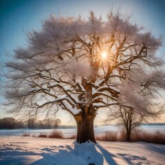 tree in the snow generative AI tool