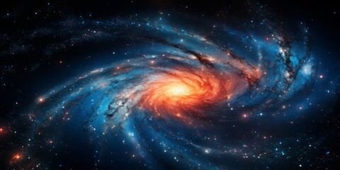 A Spiral Galaxy Illuminated by Blue Lights