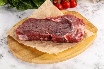 Raw rib eye beef premium steak