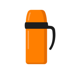 Thermos icon. Colored silhouette. Front side view. Vector simple flat graphic illustration. Isolated object on a white background. Isolate.