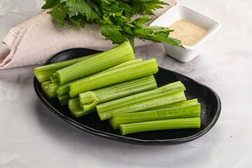Vegan cuisine - dietary celery cticks