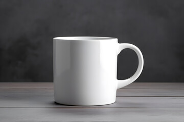 Fototapeta premium White ceramic mug mock up isolated on grey background