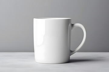 Obraz premium White ceramic mug mock up isolated on grey background