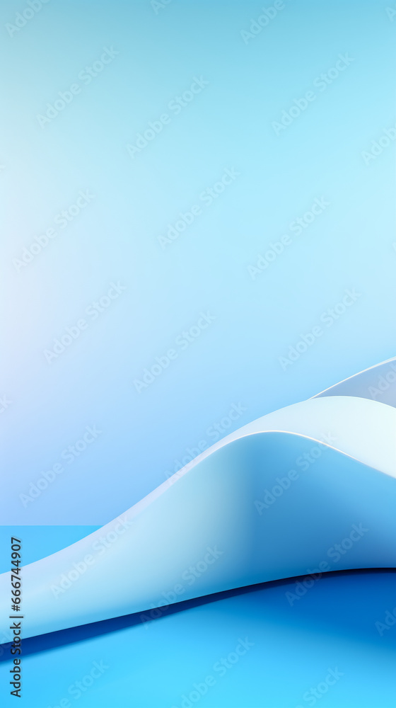 Poster a vibrant and dynamic abstract design in shades of blue and white