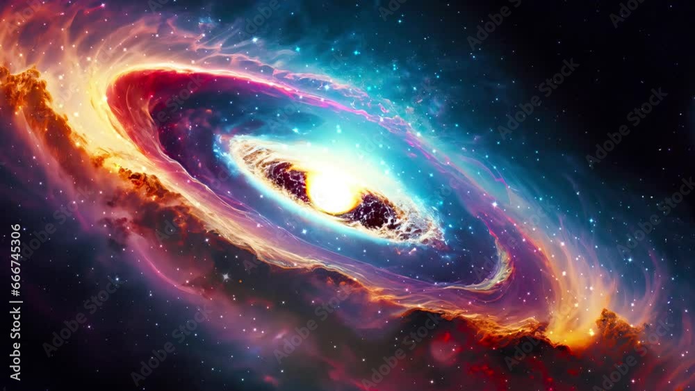 Wall mural bright unexplored cosmic nebula. galaxy and nebula. abstract space background. endless universe with