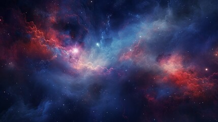 Abstract cosmos background, Milky Way, Stars, colours, copy space, 16:9 - obrazy, fototapety, plakaty