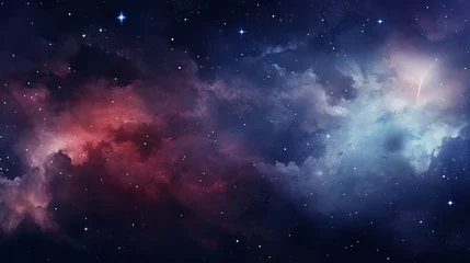 Outdoor-Kissen Abstract cosmos background, Milky Way, Stars, colours, copy space, 16:9 © Christian
