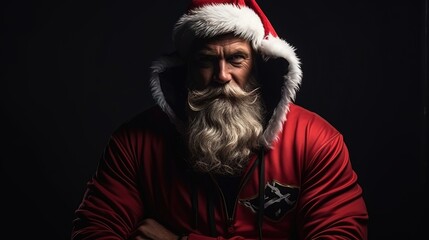 Stylish brutal Santa Claus