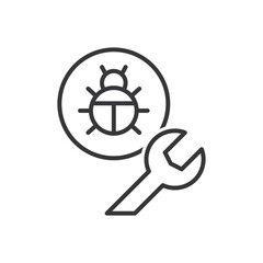 Wrench Bug Icon - Malware Icon
