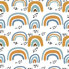 Hand drawn art of abstract seamless pattern.