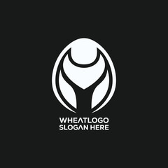 Abstract wheat logo design vector