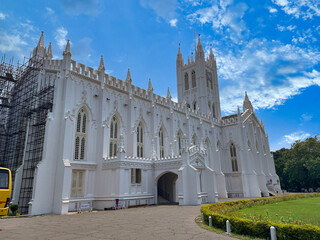 Fototapeta premium St Paul's Cathedral church located in Kolkata, West Bengal, India