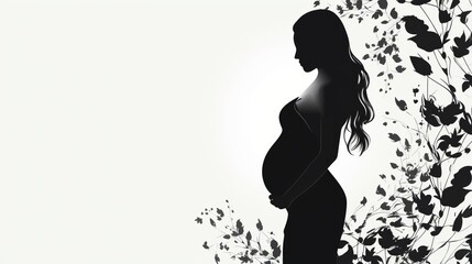pregnant woman illustration. - obrazy, fototapety, plakaty