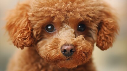 Close-up of Miniature Poodle's Curly Coat