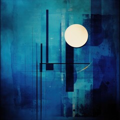 abstract album cover blue