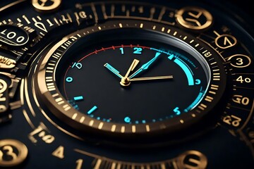 old watch, 3d illustration