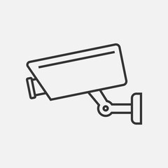 Camera cctv line icon. Electronic device for police or guard. Vector