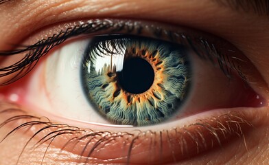 close up  unusual human eye