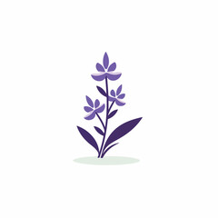 Fototapeta na wymiar Lavender in cartoon, doodle style. 2d vector illustration in logo, icon style. AI Generative