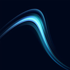 	
Neon speed lines. Dynamic light motion traces. Light trace wave, trace line.