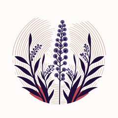 Lavender in cartoon, doodle style. 2d vector illustration in logo, icon style. AI Generative