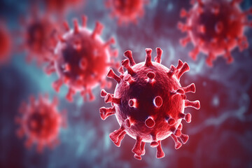 illustration of a virus, generative ai