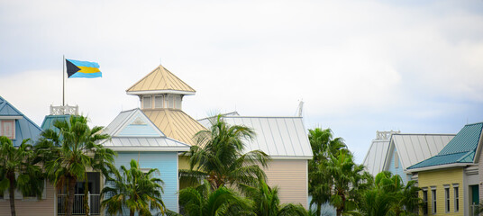 Bahamian Rooftops - obrazy, fototapety, plakaty