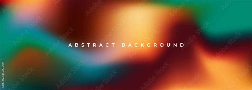 Aufkleber orange and green holographic background. blurred soft blend color gradation minimalist banner. abstr
