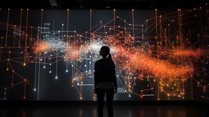 Fotobehang a hyper-realistic scene showcasing the artistry of Big Data, where massive data sets and analytics converge to reveal insights with precision © Hanzala