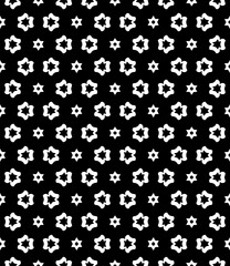 Black and white seamless pattern texture. Greyscale ornamental graphic design. Mosaic ornaments. Pattern template. Vector illustration. EPS10.