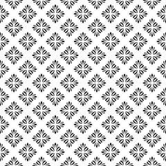 Black and white seamless pattern texture. Greyscale ornamental graphic design. Mosaic ornaments. Pattern template. Vector illustration. EPS10.