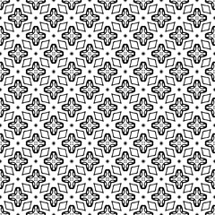 Black and white seamless pattern texture. Greyscale ornamental graphic design. Mosaic ornaments. Pattern template. Vector illustration. EPS10.