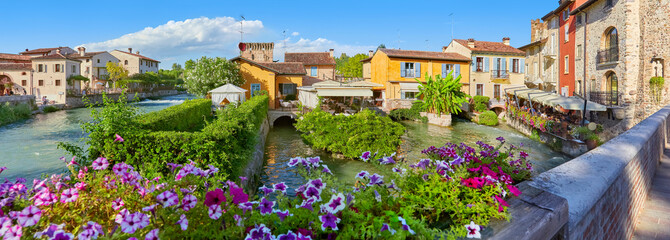 Beautiful impressions in the mill village of Borghetto on the river Minico, in the south of Lake...
